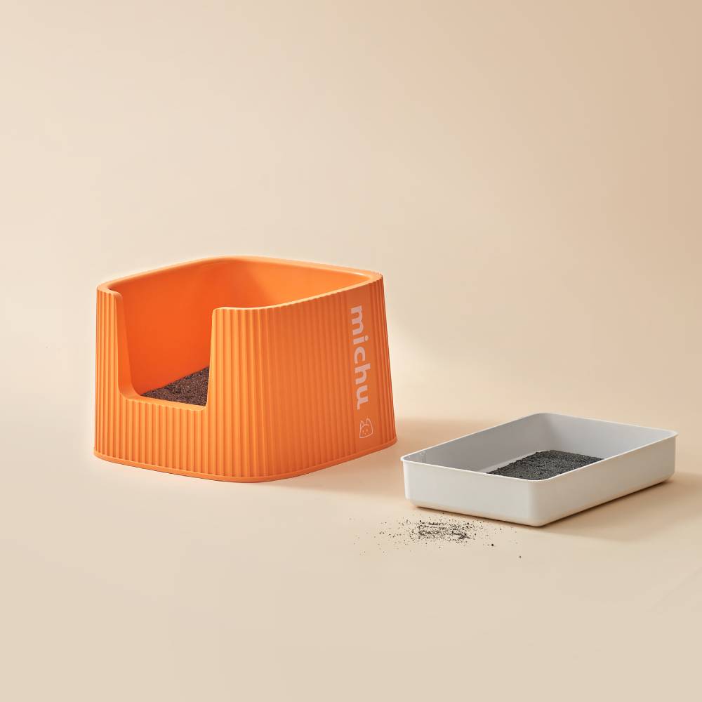 Michu XXL Coral Deluxe Cat Litter Box - Spacious Design