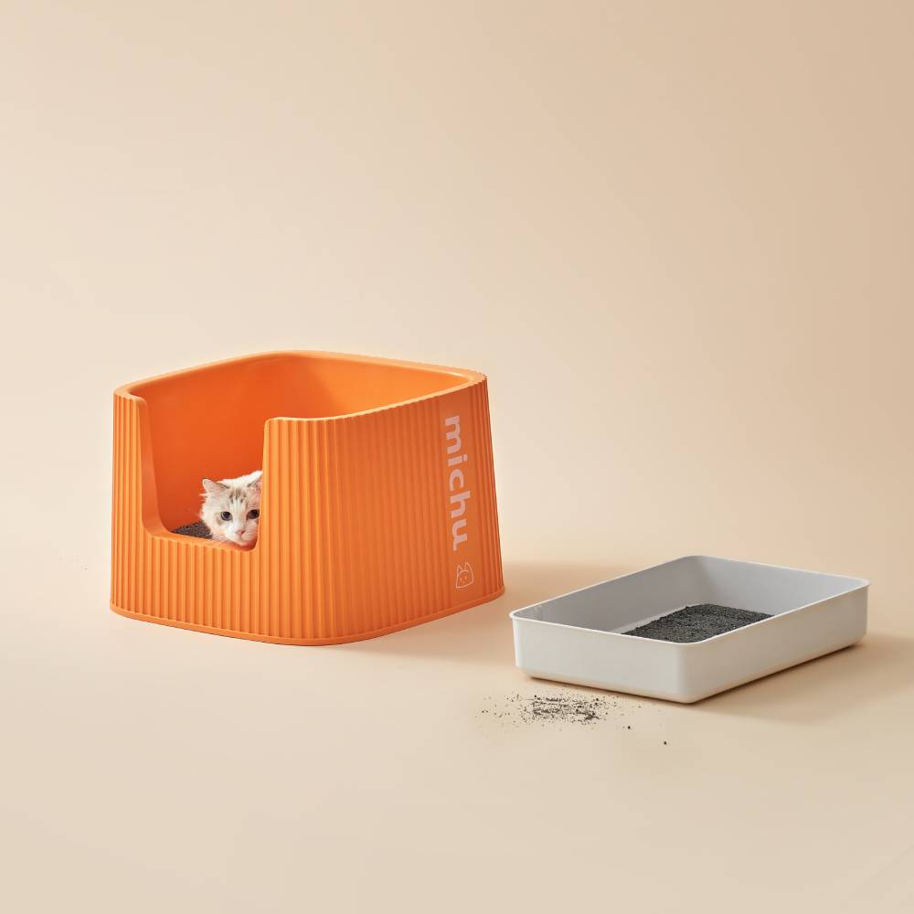 Michu XXL Coral Deluxe Cat Litter Box - Spacious Design