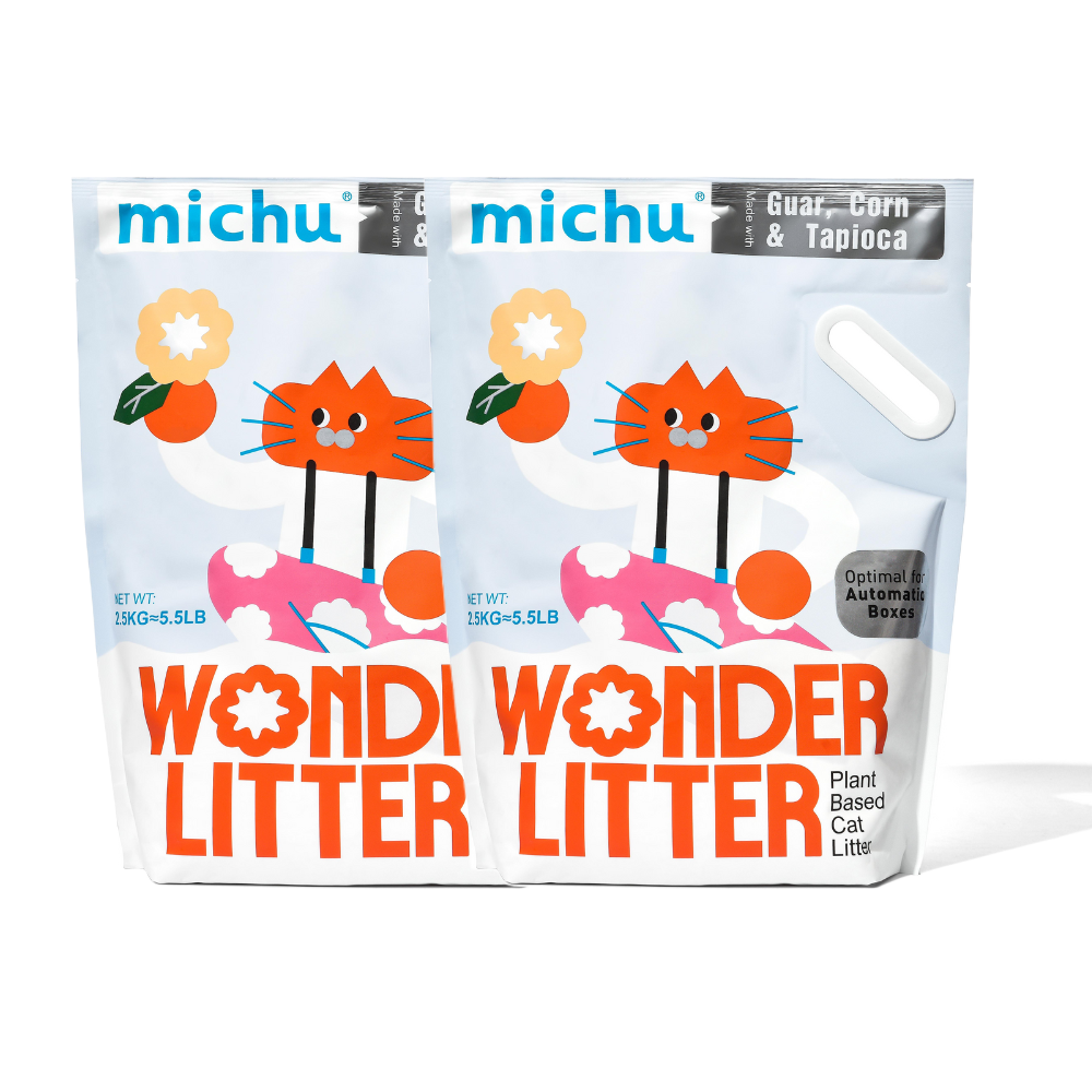 Michu Wonder Cat Litter Plant Based Litter Robot Friendly 5.5lb/88oz