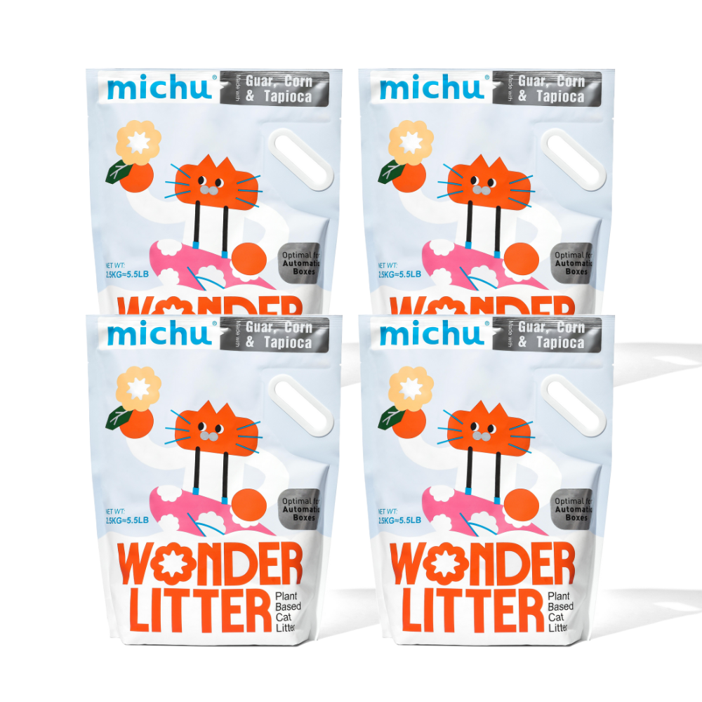 Michu Wonder Cat Litter Plant Based Litter Robot Friendly 5.5lb/88oz
