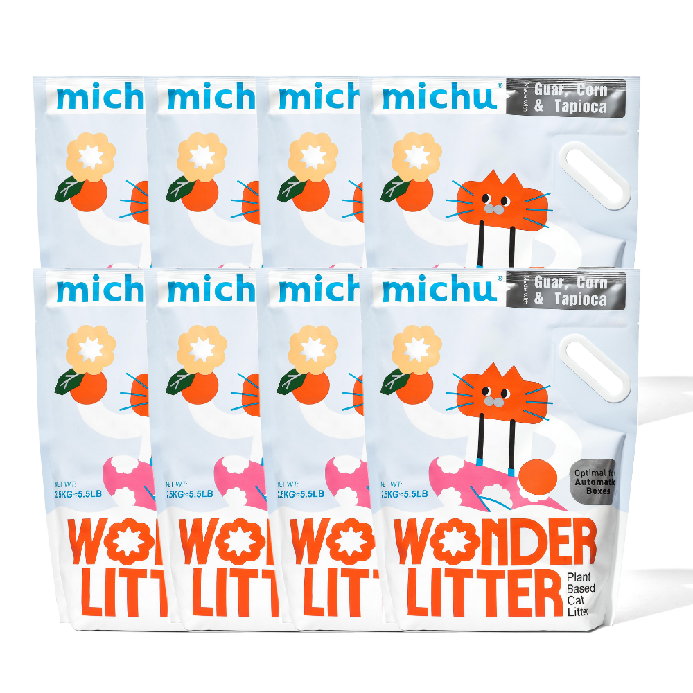 Michu Wonder Cat Litter Plant Based Litter Robot Friendly 5.5lb/88oz