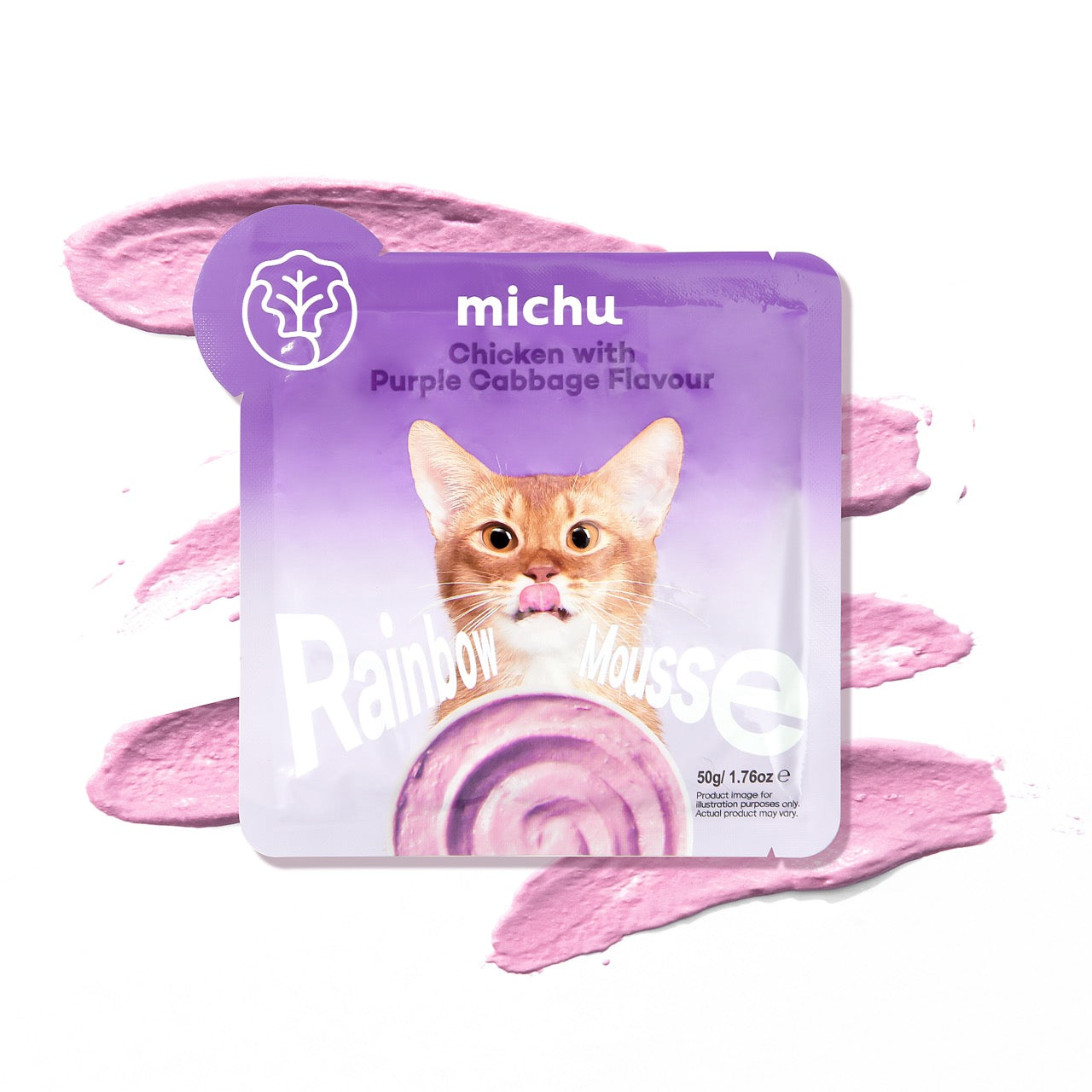 Michu Rainbow Mousse 5 Flavors- Complete Food/Wet Mixer and Topper 10pcs/Pack