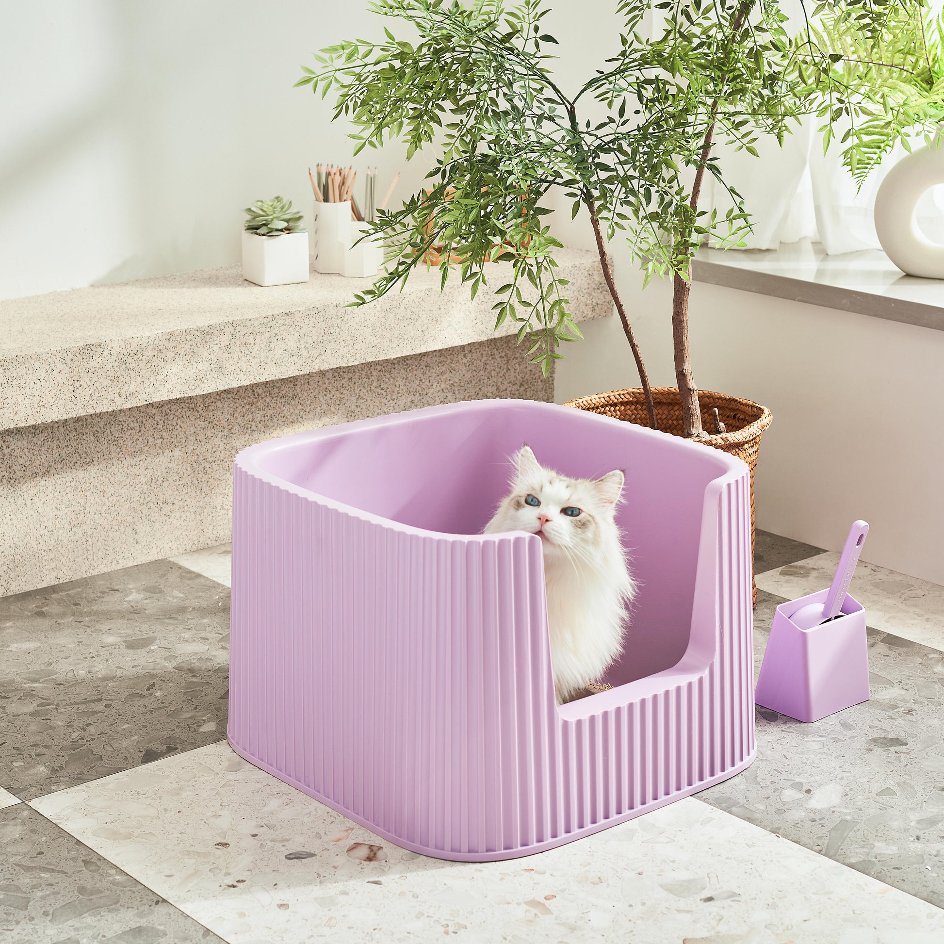 Michu XXL Stella Deluxe Cat Litter Box - Spacious Design