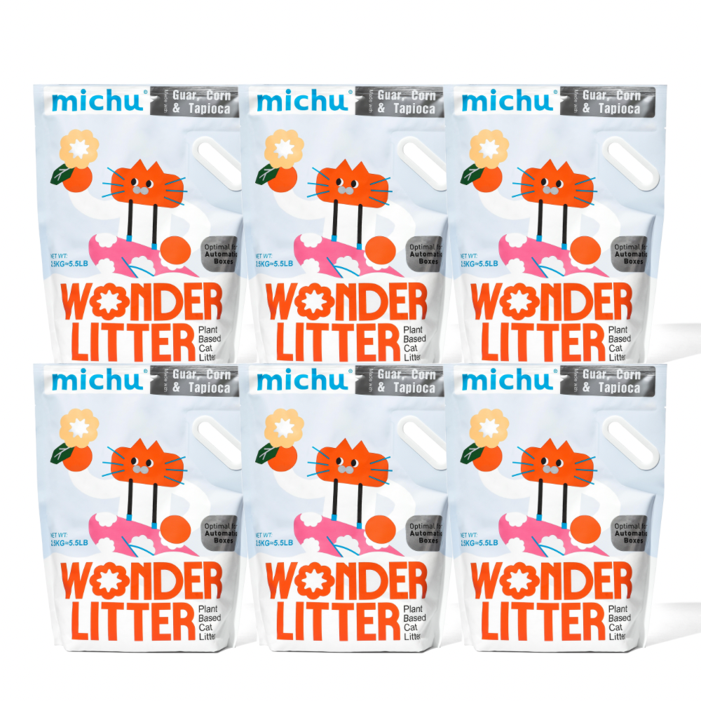 Michu Wonder Cat Litter Plant Based Litter Robot Friendly 5.5lb/88oz