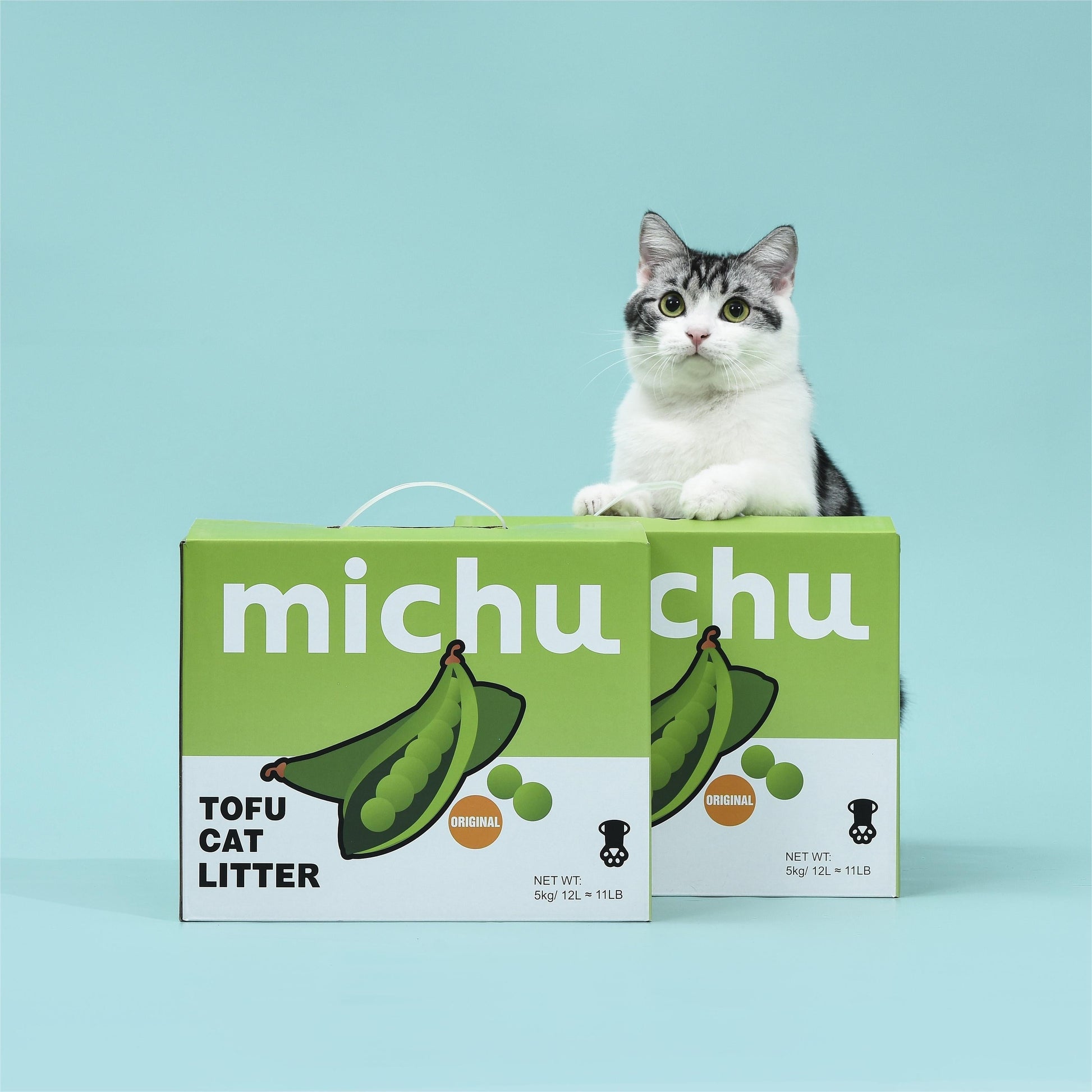 Michu Tofu Cat Litter Gen3 - Natural Clumping Tofu-Based Formula - Value Box 11 Lb [preorder]