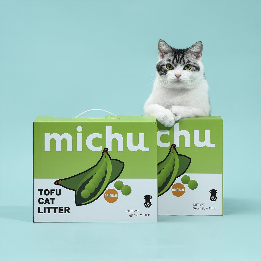 Michu Tofu Cat Litter Gen3 - Natural Clumping Tofu-Based Formula - Value Box 11 Lb [preorder]
