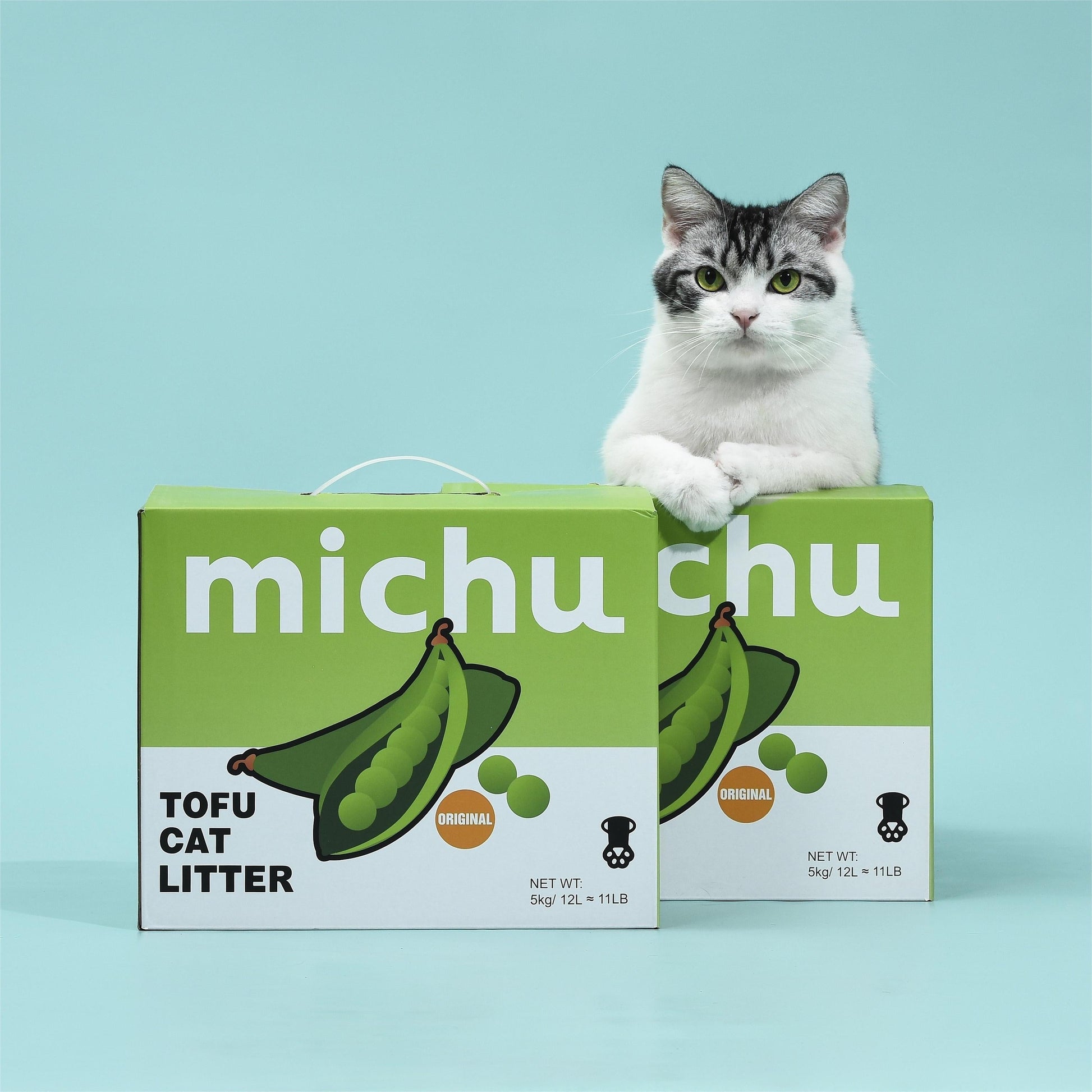 Michu Tofu Cat Litter Gen3 - Natural Clumping Tofu-Based Formula - Value Box 11 Lb [preorder]