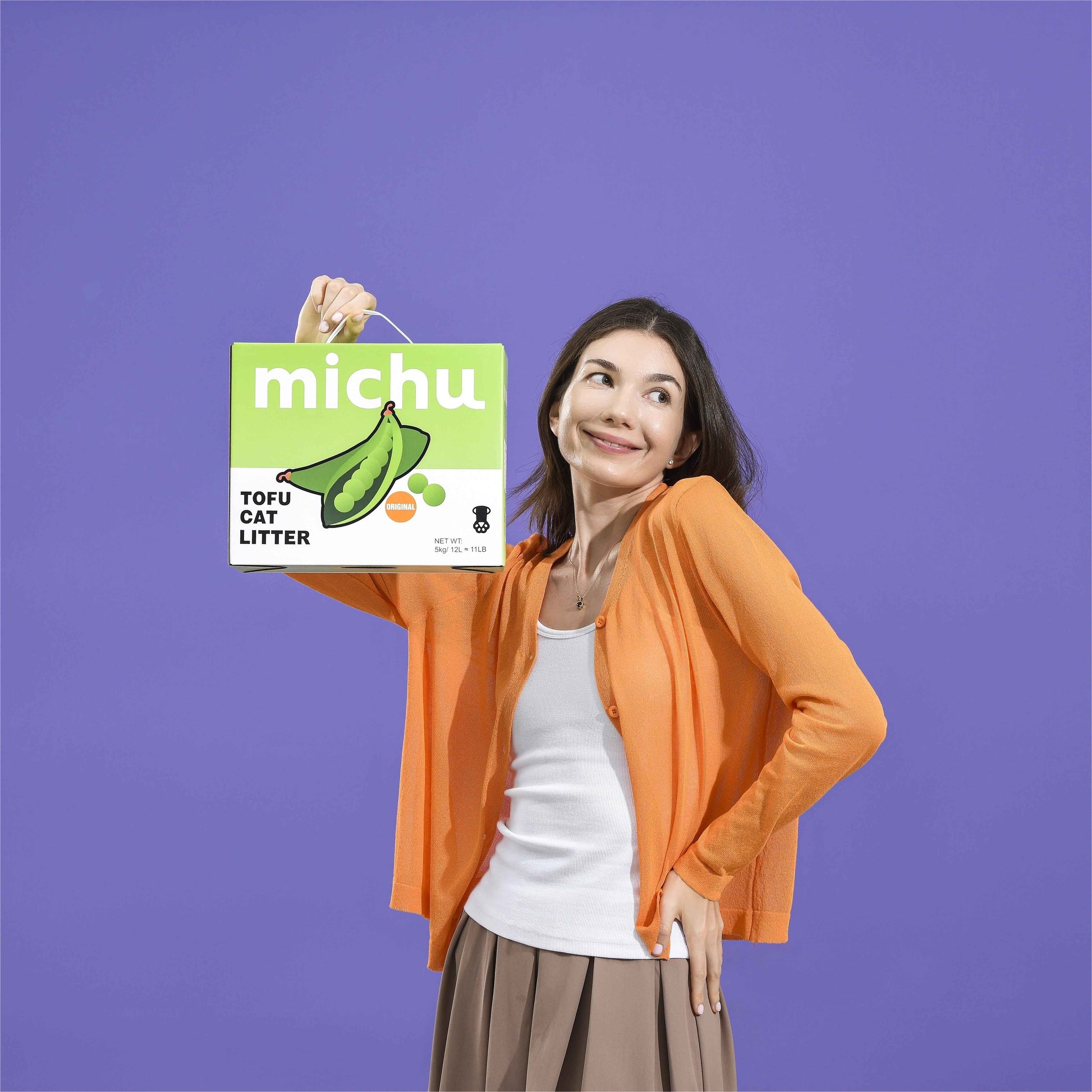 Michu Tofu Cat Litter Gen3 - Natural Clumping Tofu-Based Formula - Value Box 11 Lb [preorder]