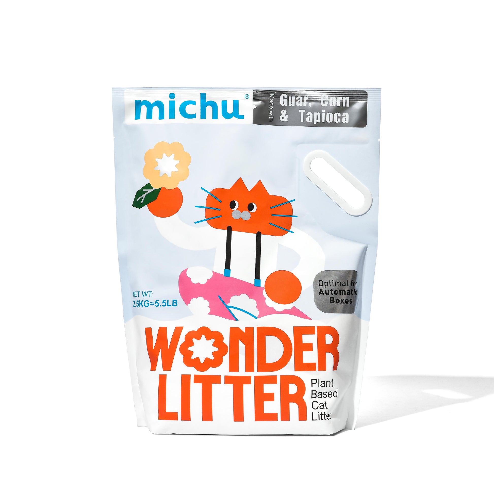 Michu Wonder Cat Litter Plant Based Litter Robot Friendly 5.5lb/88oz