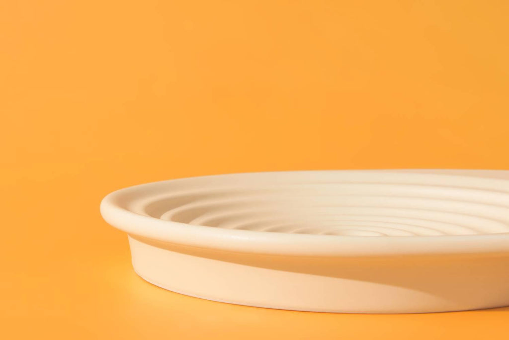 Michu Ceramic 3pcs Dinnerware Set- Raised Bowl and Plate Set for Everyday Pets Essentials