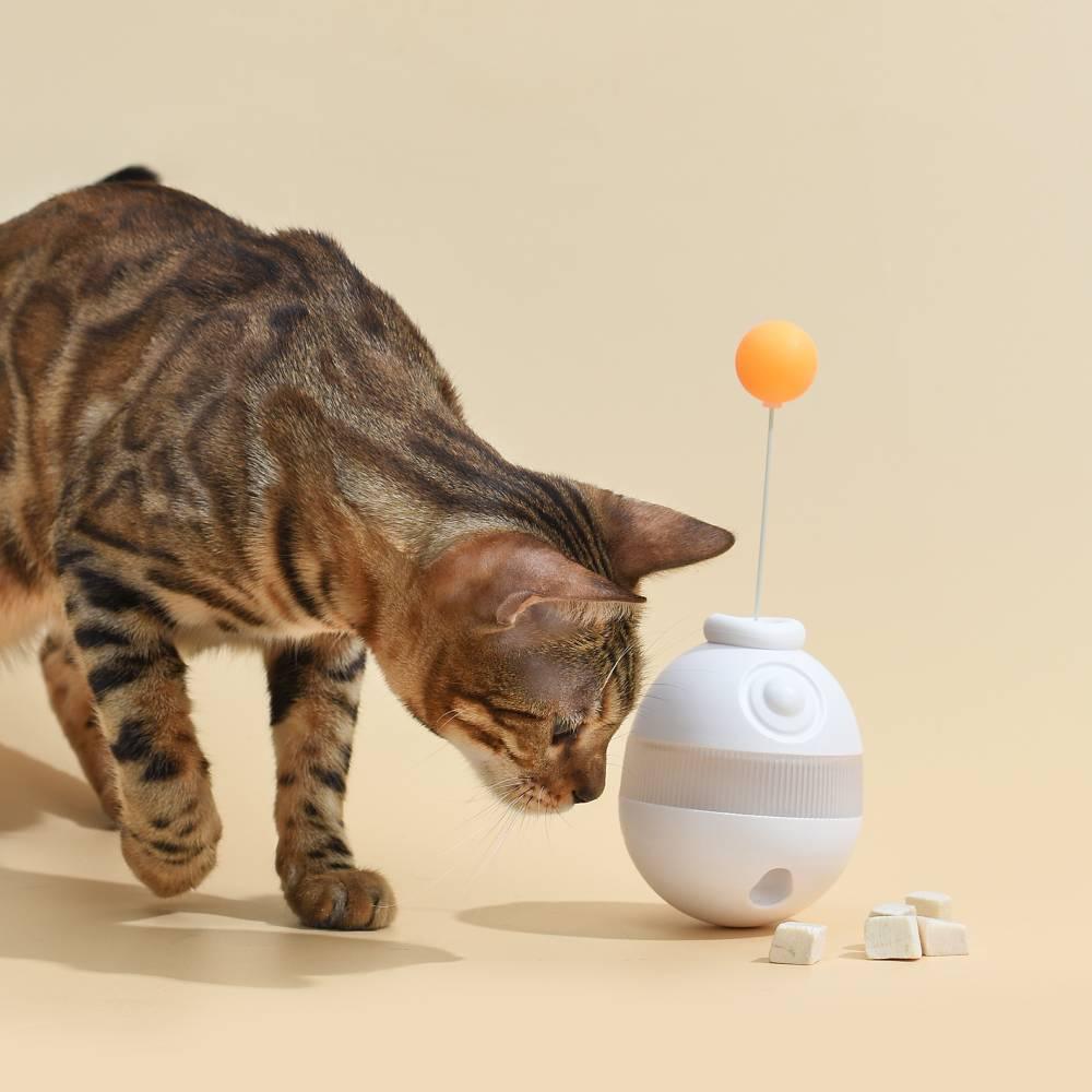 Michu Interactive Cat Treat Dispenser Tumbler Toy - Fun and Rewarding Playtime for Your Feline Friend