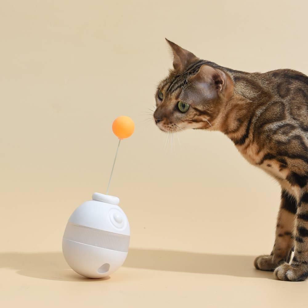 Michu Interactive Cat Treat Dispenser Tumbler Toy - Fun and Rewarding Playtime for Your Feline Friend