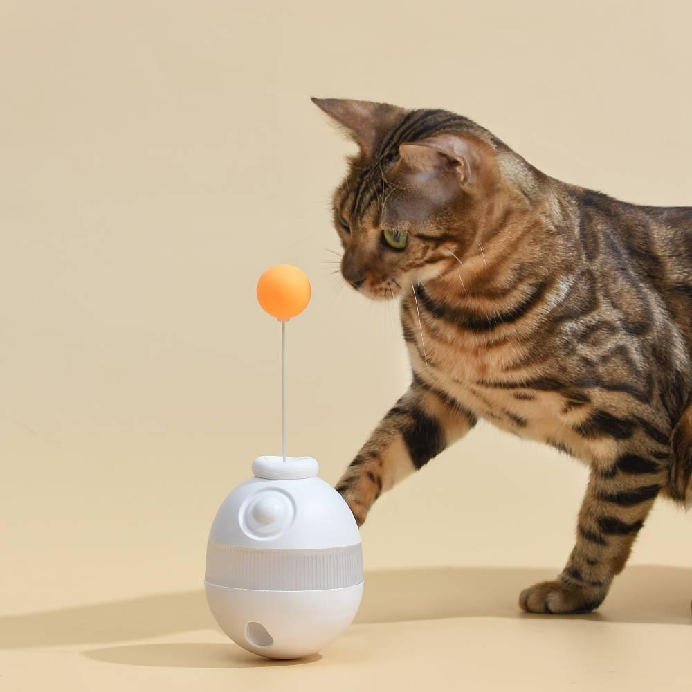 Michu Interactive Cat Treat Dispenser Tumbler Toy - Fun and Rewarding Playtime for Your Feline Friend
