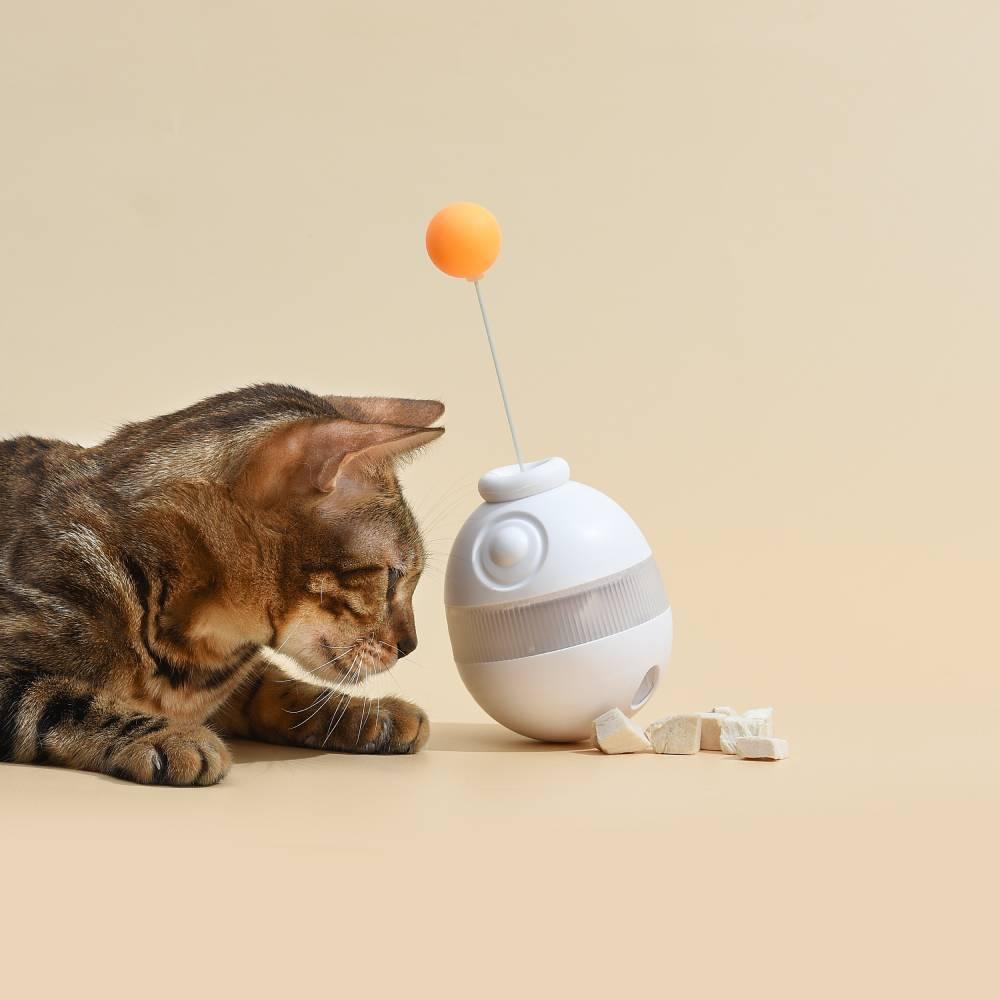 Michu Interactive Cat Treat Dispenser Tumbler Toy - Fun and Rewarding Playtime for Your Feline Friend