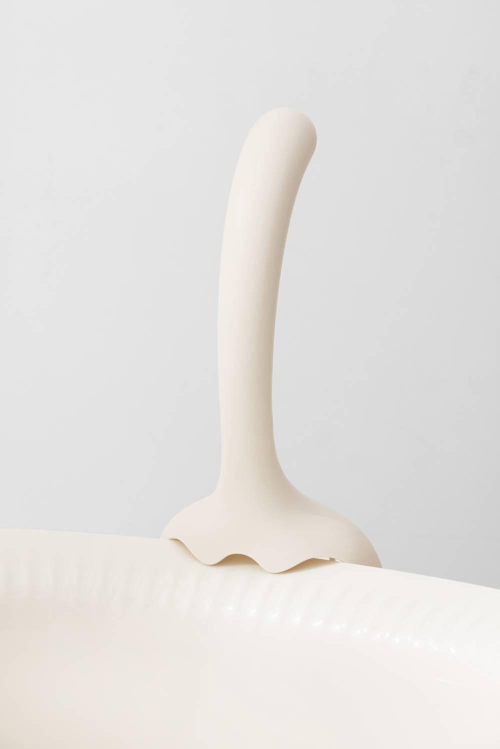 Michu Macaron High Edge Cream White Open Style Extra Large Cat Litter Box Designed by MEOOF XL