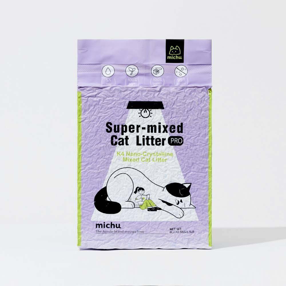 Michu Mixed Tofu Cat Litter, Heavy Duty Flushable Kitty Litter -5.5lb/88oz