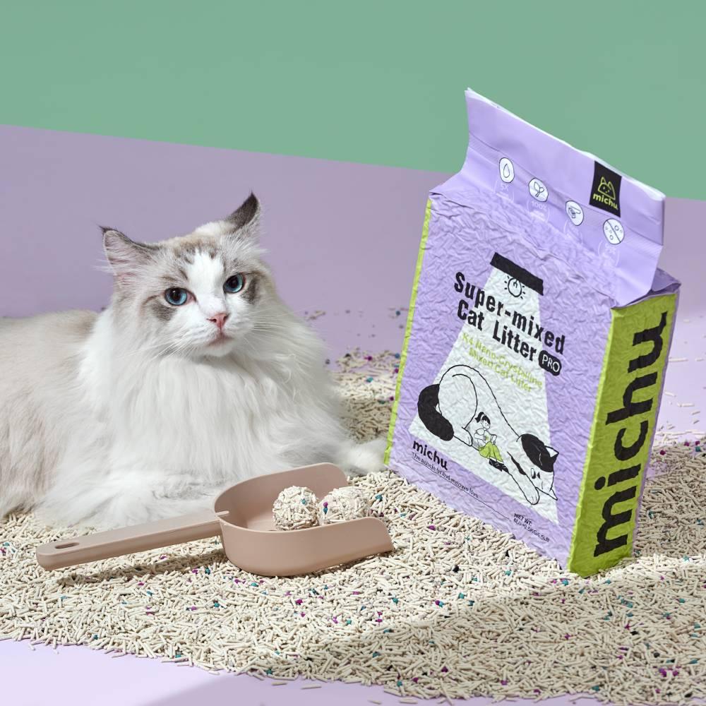 Michu Mixed Tofu Cat Litter, Heavy Duty Flushable Kitty Litter -5.5lb/88oz