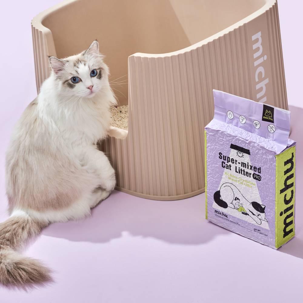Michu Mixed Tofu Cat Litter, Heavy Duty Flushable Kitty Litter -5.5lb/88oz