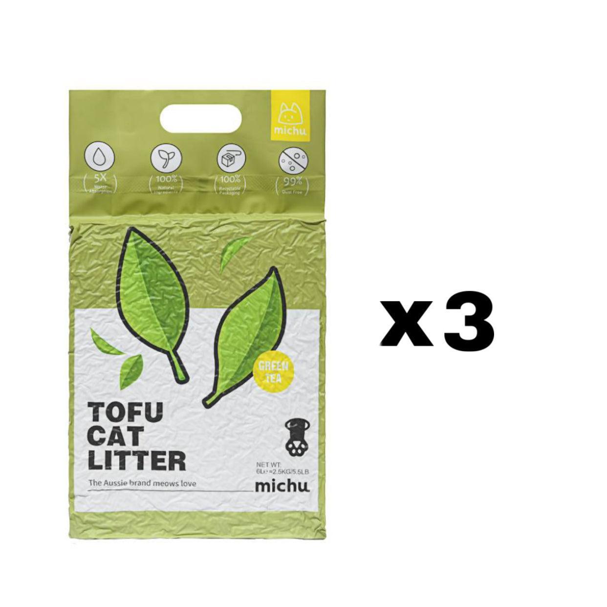 Michu Natural Clumping Tofu Cat Litter 5.5lb/88oz