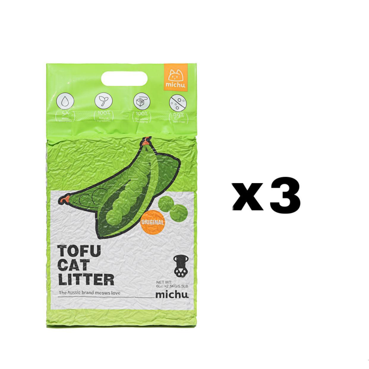 Michu Natural Clumping Tofu Cat Litter 5.5lb/88oz