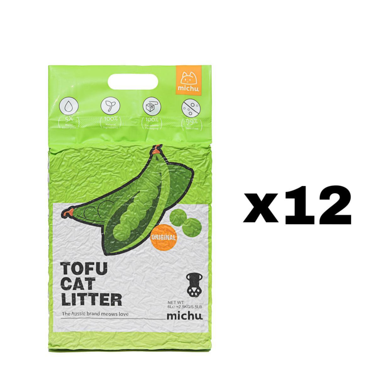 Michu Natural Clumping Tofu Cat Litter 5.5lb/88oz