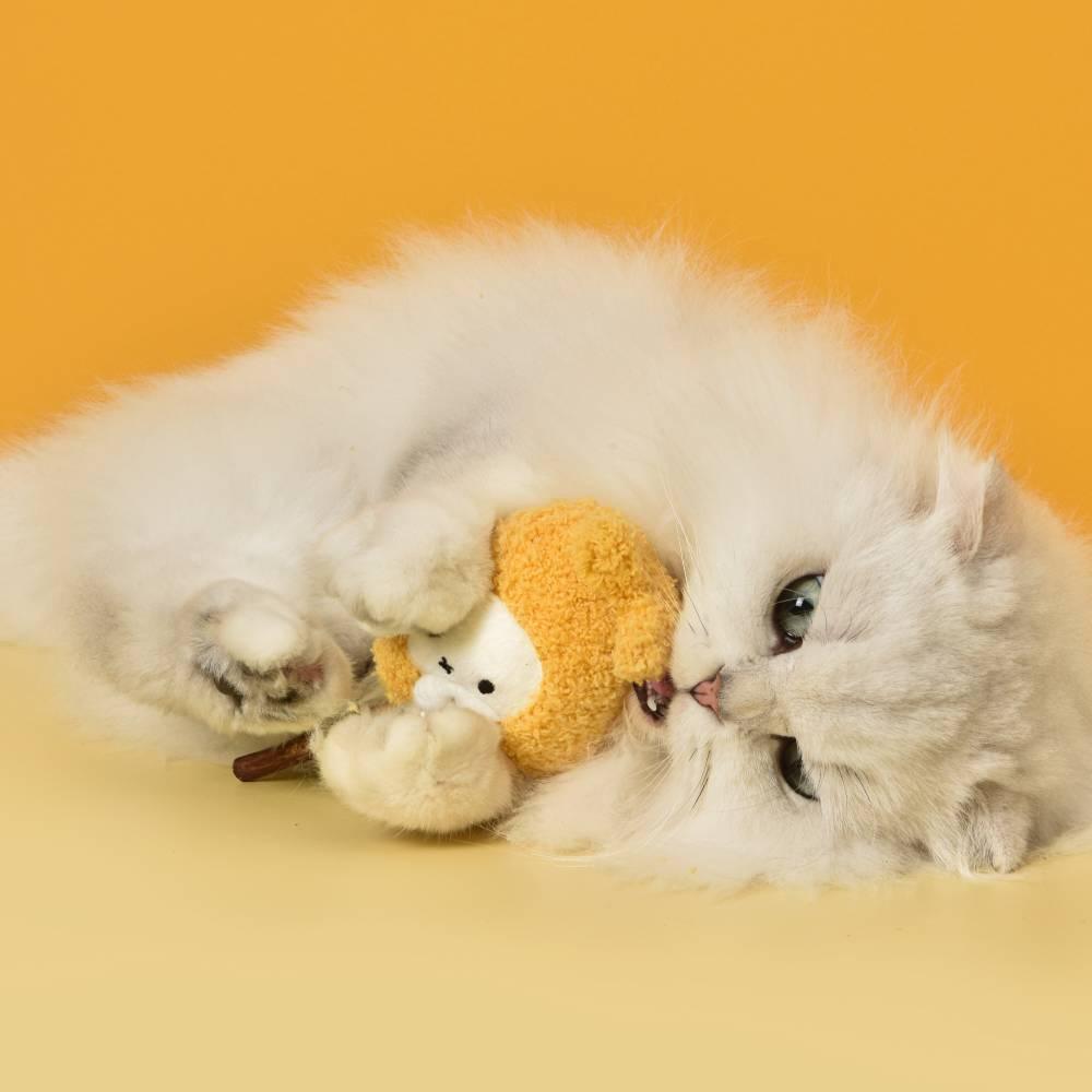 Michu Happy Tempura Little Cupcake Silver Vine Stick Cat Toy
