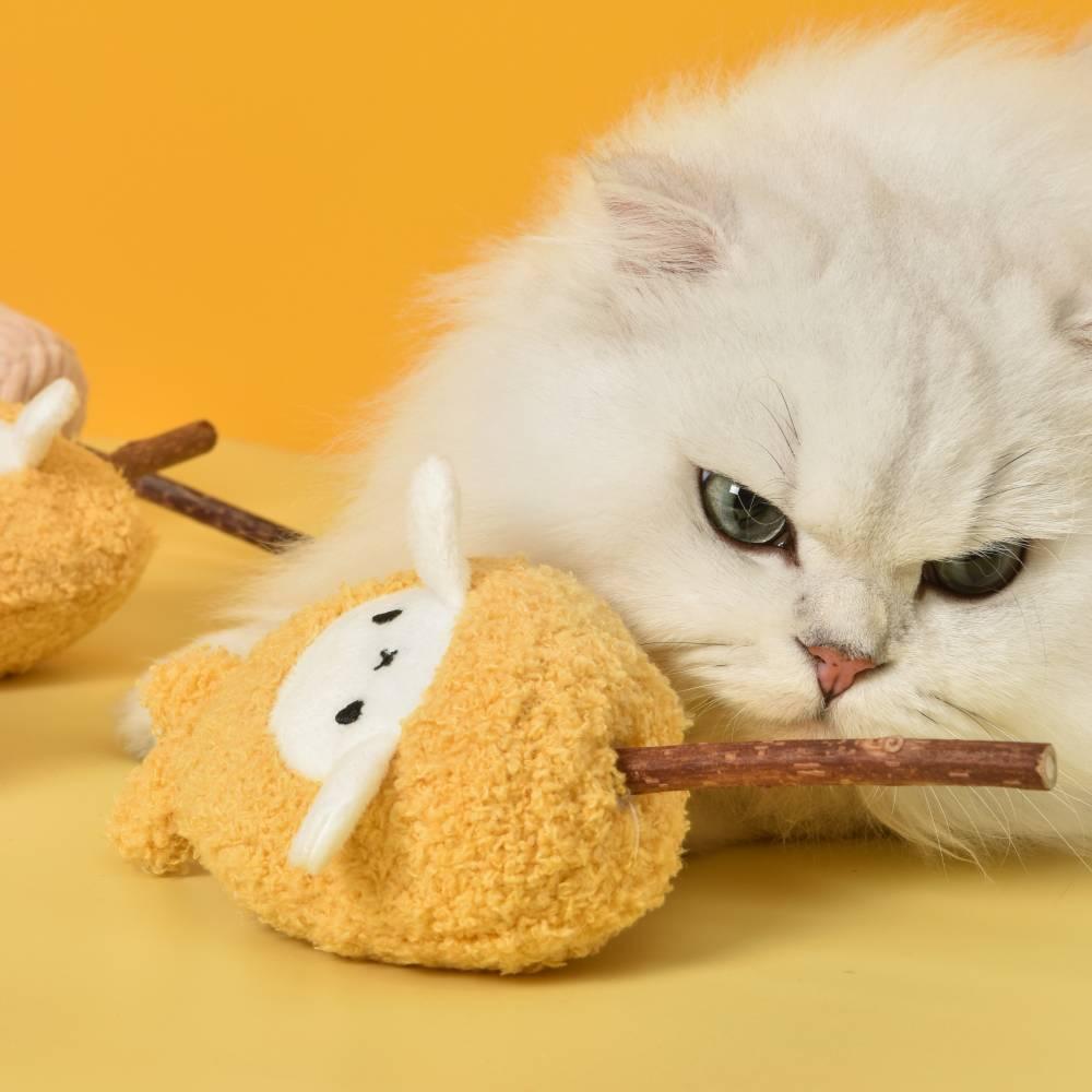 Michu Happy Tempura Little Cupcake Silver Vine Stick Cat Toy