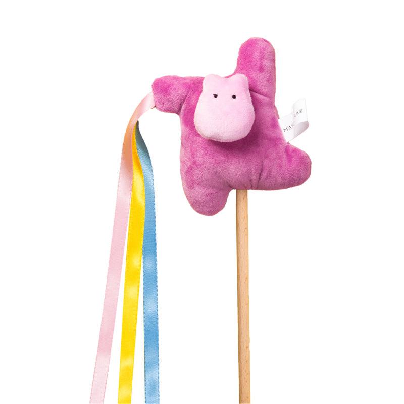 Michu Natural Interactive Cat Wand - Safe Hunting Distance Cat Toys for Indoor Cats