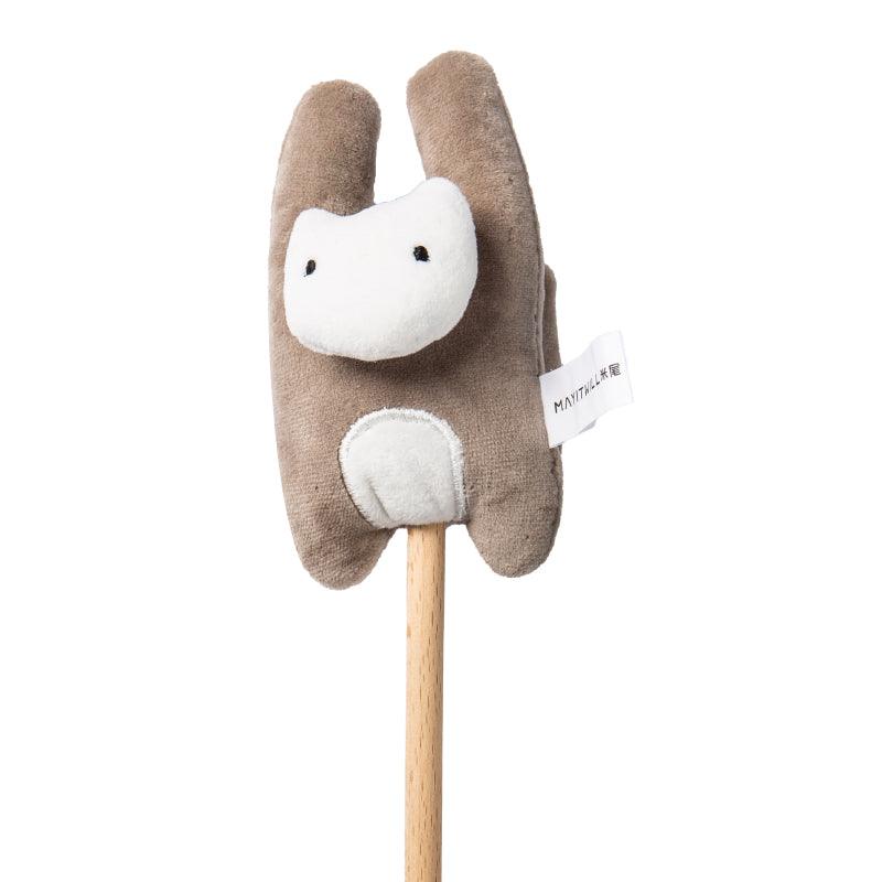 Michu Natural Interactive Cat Wand - Safe Hunting Distance Cat Toys for Indoor Cats